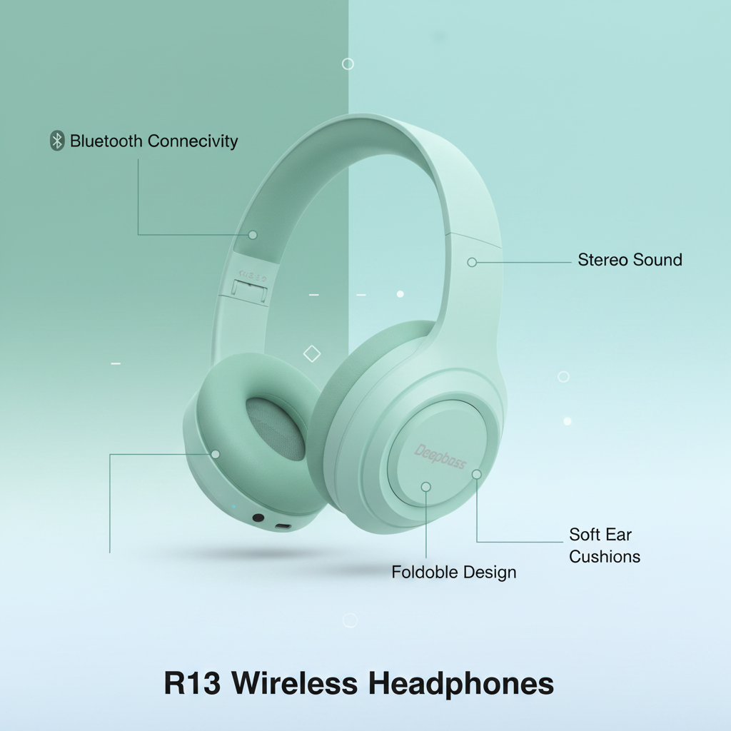 R13 Wireless - سماعة لاسلكية على الأذن