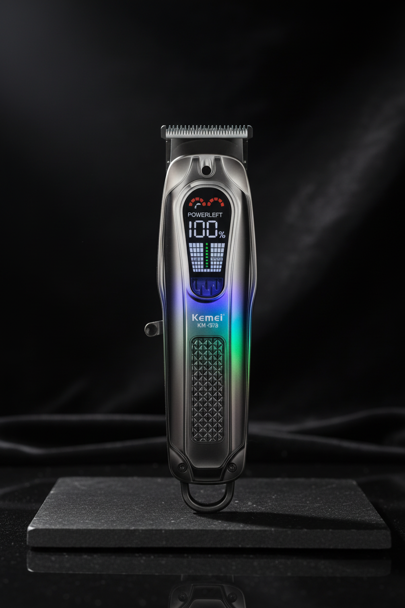 Kemei KM-G7a ماكينة حلاقة احترافية بإضاءة RGB
