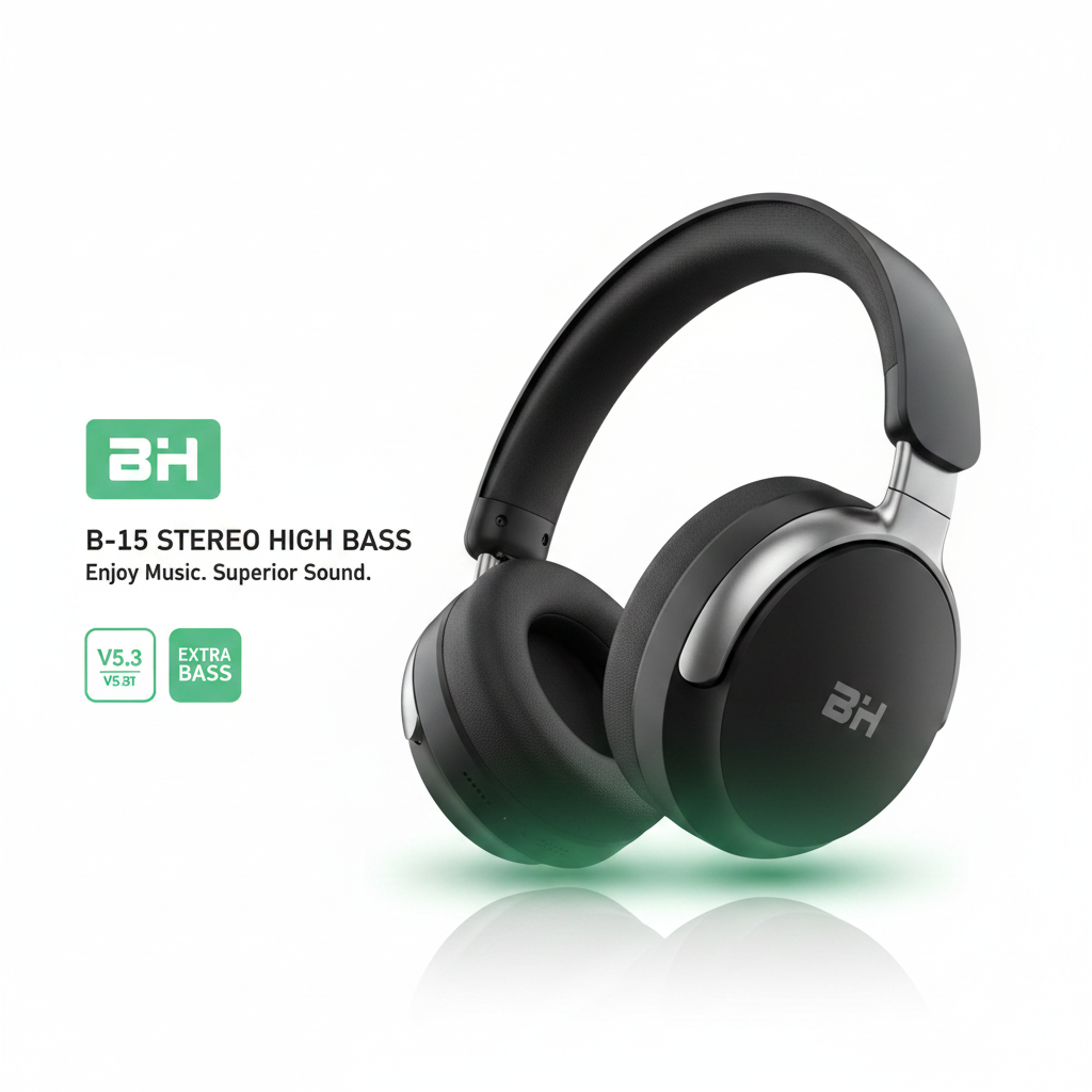 سماعات BH B-15 لاسلكية - Stereo High Bass