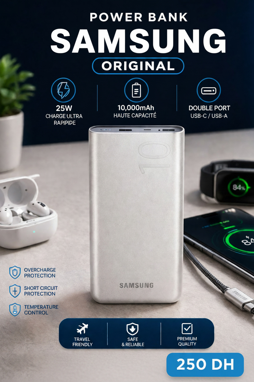 باور بنك سامسونج الأصلي — 10,000mAh
