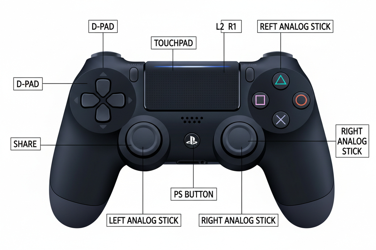 🎮 Manette PS4 DualShock 4 Sans Fil – Édition Gaming Pro